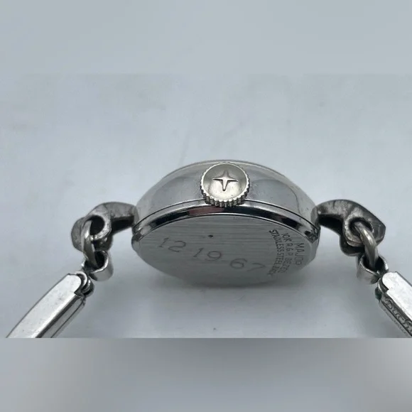 10K White Gold Rolled-Vintage Rare 1967-Tradition Women’s Watch  17 Jewels - Picture 5 of 5